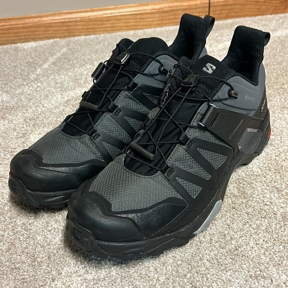 SALOMON X Ultra 4 GTX Hiking/Running Shoes, Black/Magnet, Size 12, Style 413851 - Picture 4 of 15